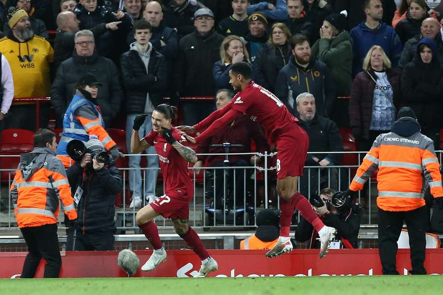 Gakpo kon twee goals vieren in het shirt van Liverpool, maar had daar sportief weinig aan