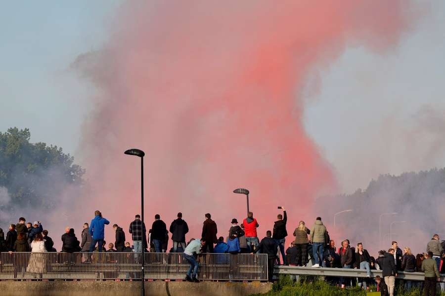 AZ Alkmaar fans before the West Ham match