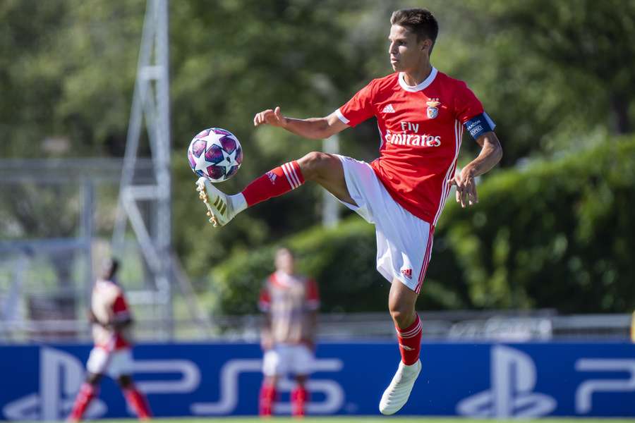 Tiago Dantas tijdens de UEFA Youth League halve finale tegen Ajax