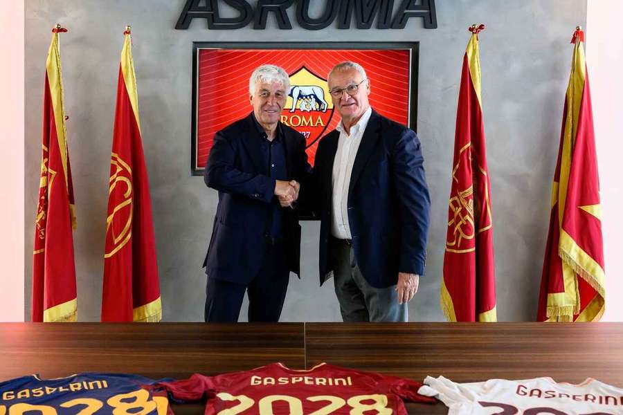 Gian Piero Gasperini com Claudio Ranieri