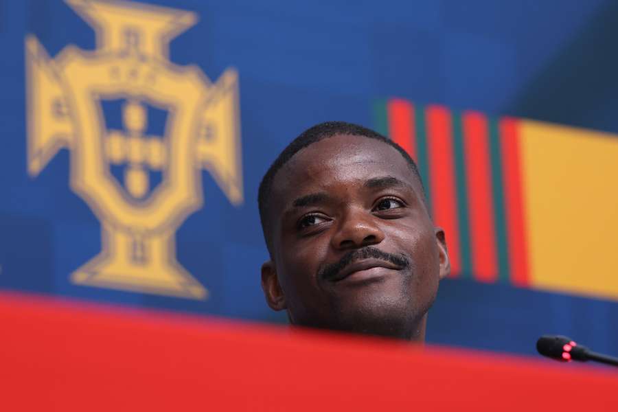 William Carvalho during a Portugal press conference