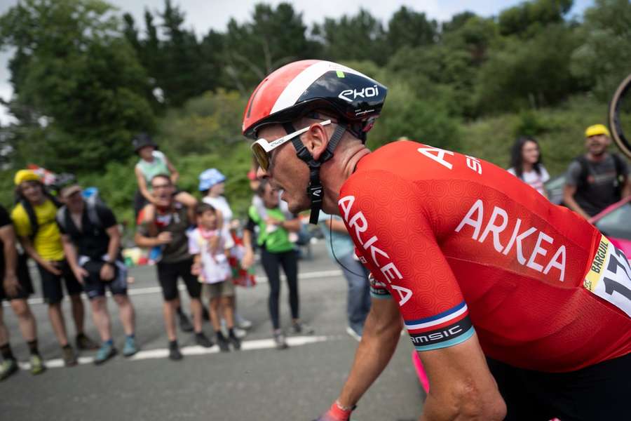 Warren Barguil in actie tijdens de Tour de France