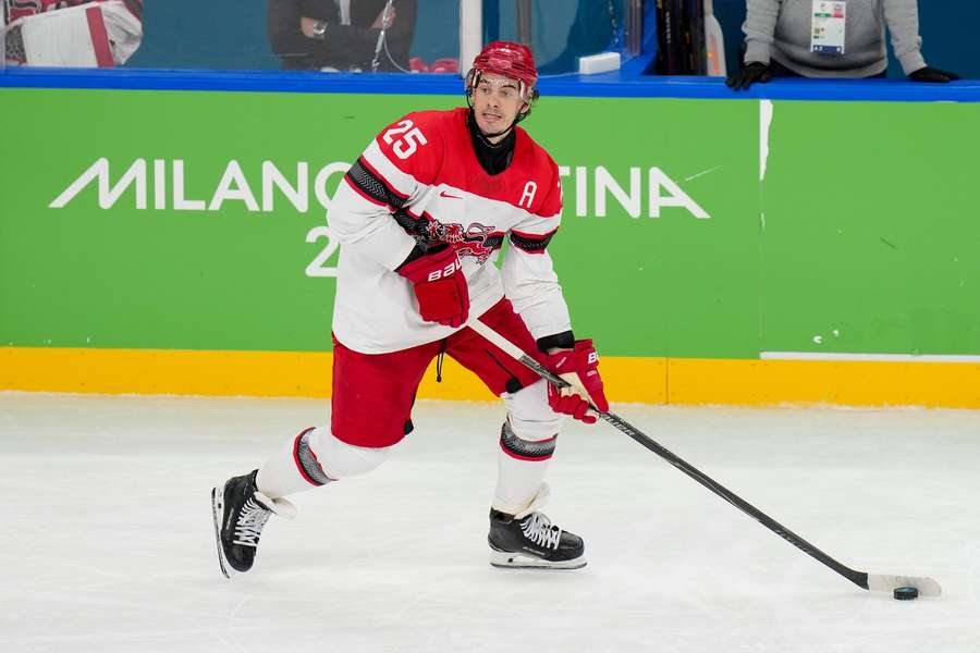 Oliver Lauridsen in action for the Danish national team during the Olympic Winter Games Oliver Lauridsen in action for the Danish national team during the Olympic Winter Games