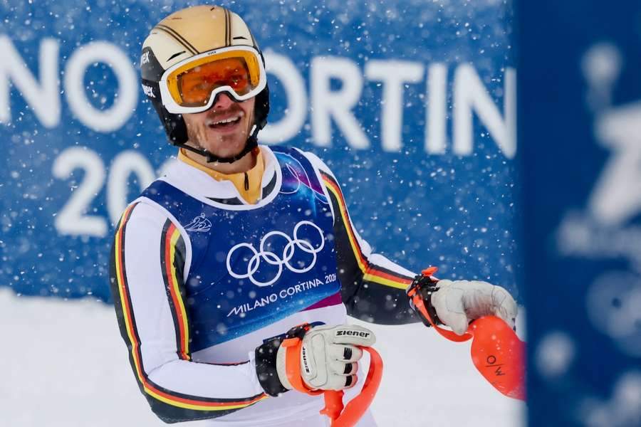Linus Straßer nach seiner Fahrt beim Slalom von Bormio Linus Straßer nach seiner Fahrt beim Slalom von Bormio