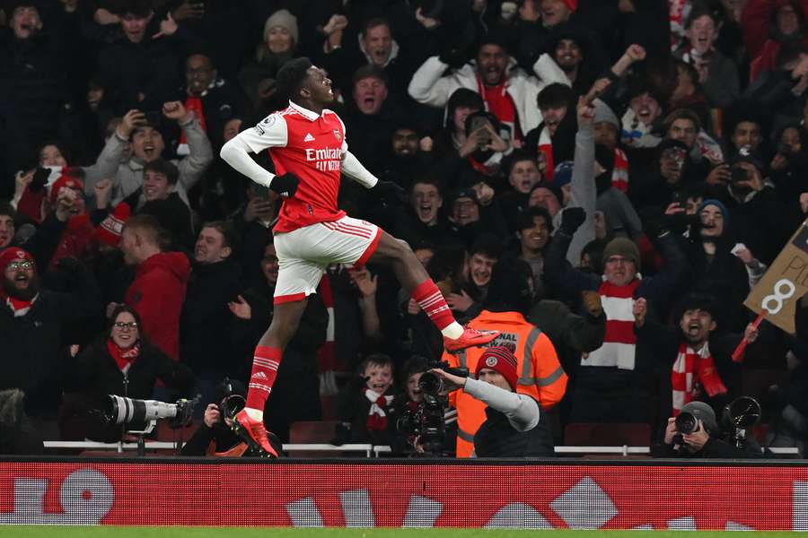 Mann des Tages mit einem Doppelpack und dem späten Siegtreffer: Eddie Nketiah.