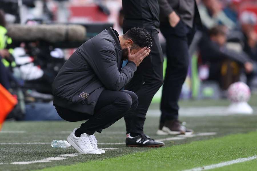 Ruben Amorim desolado após nova derrota do Manchester United