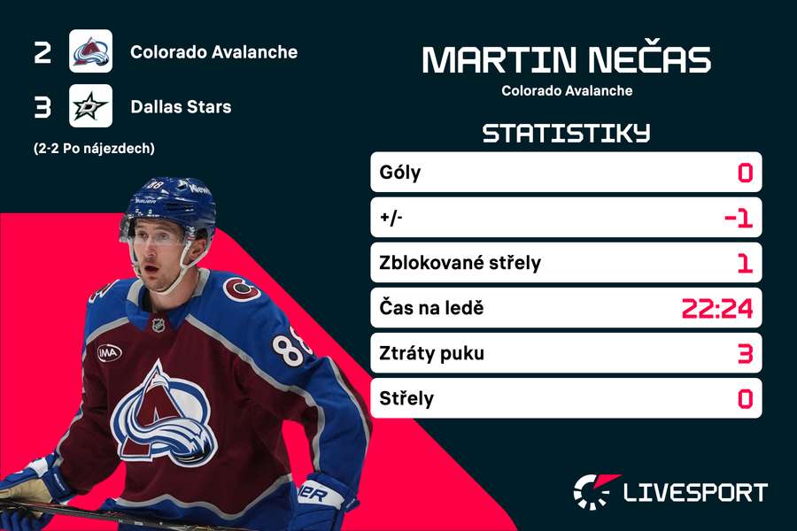 Statistiky hráče.