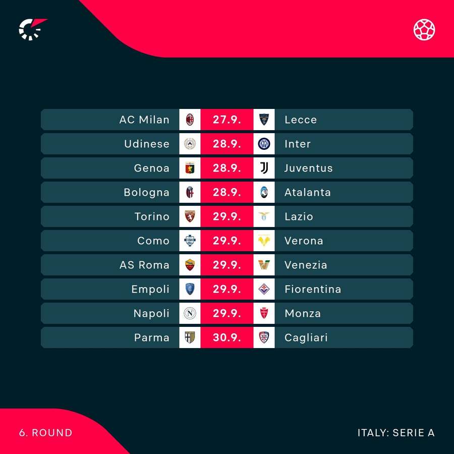 Serie A fixtures