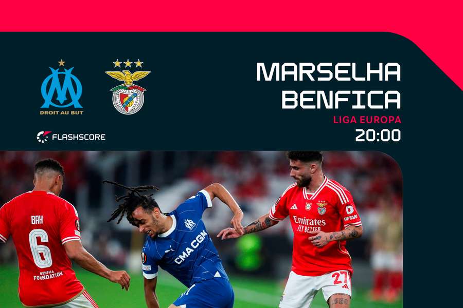 Benfica joga em Marselha passagem às meias-finais da Liga Europa