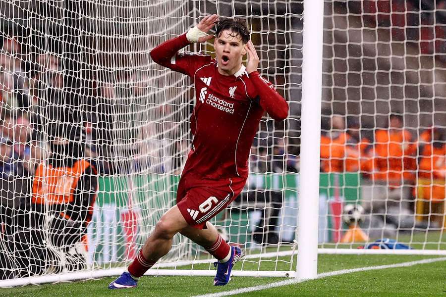Liverpool's Milos Kerkez Liverpool's Milos Kerkez