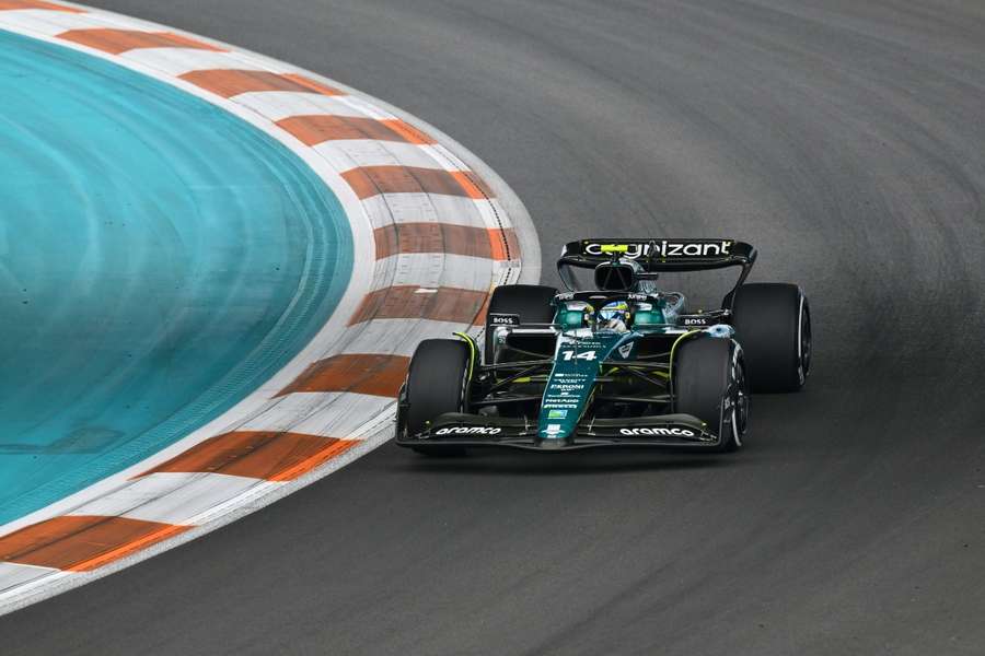 Alonso on the track in Miami