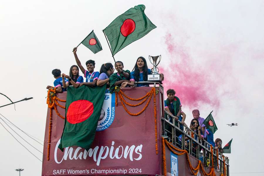 La selección femenina de Bangladés, en un imagen de archivo.