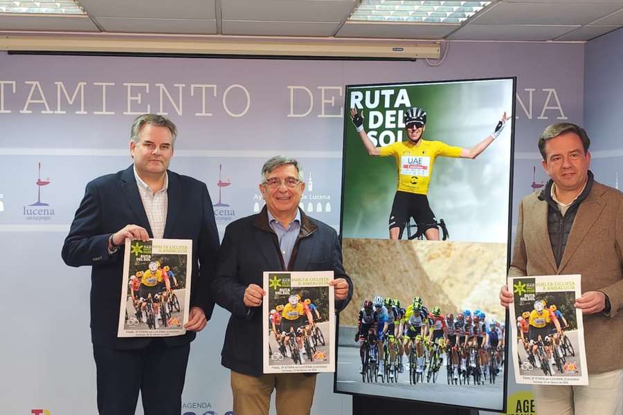 Presentación en Lucena del final de etapa de la próxima edición de la Vuelta a Andalucía