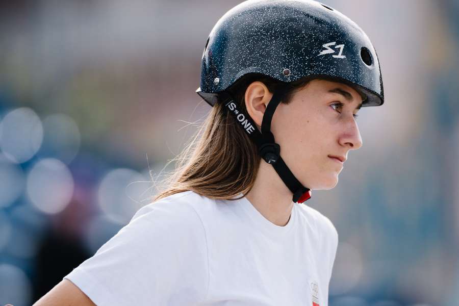 Naia Laso, en la semifinal del Mundial de skateboarding park