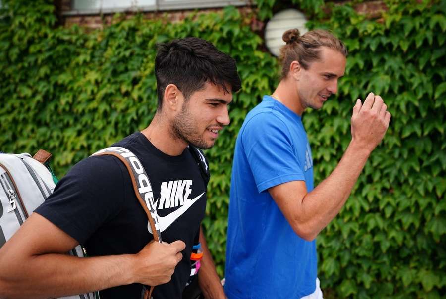 Alcaraz y Zverev juegan en la Laver Cup.