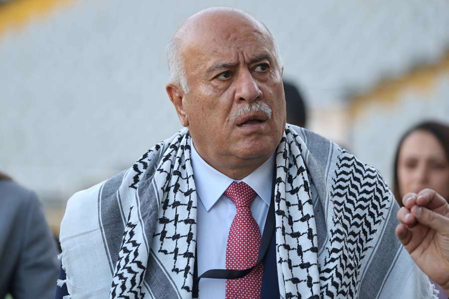 Rajoub, durante el amistoso contra la selección de Cataluña