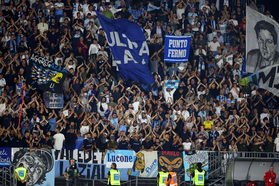 Os adeptos da Lazio em Veneza Os adeptos da Lazio em Veneza