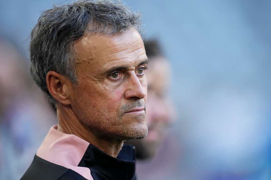 Luis Enrique la ultimul antrenament al lui PSG.