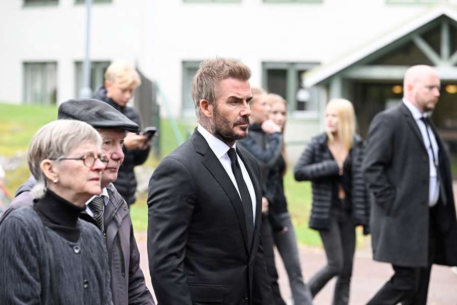 Beckham, entre los asistentes al funeral de Sven-Goran Eriksson 