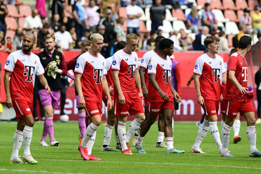 Teleurgestelde FC Utrecht-spelers