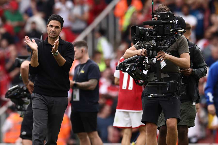 Arteta was left biting his fingernails by the end of the match