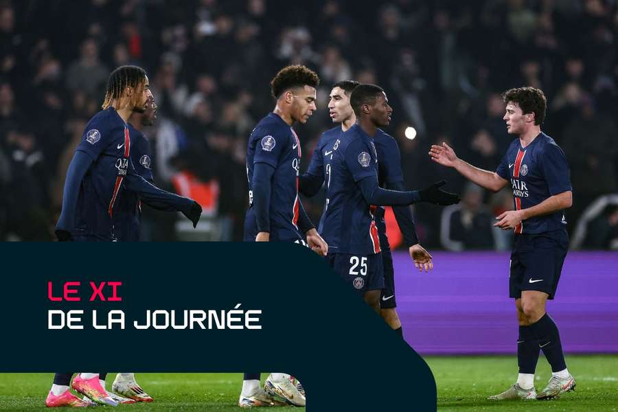 Dembélé, ici caché par Barcola, et sa troupe face à Lille.