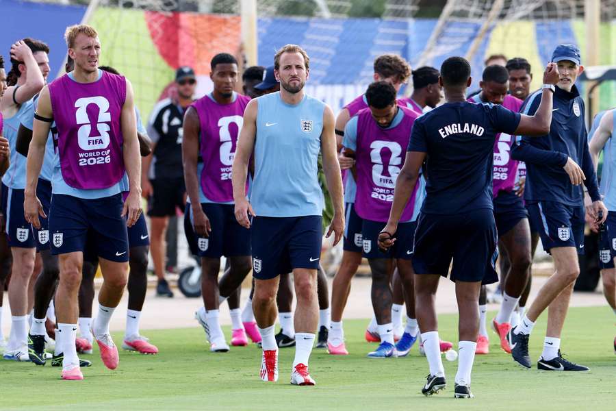 England's players take part in a training session in Miami on Friday
England's players take part in a training session in Miami on Friday