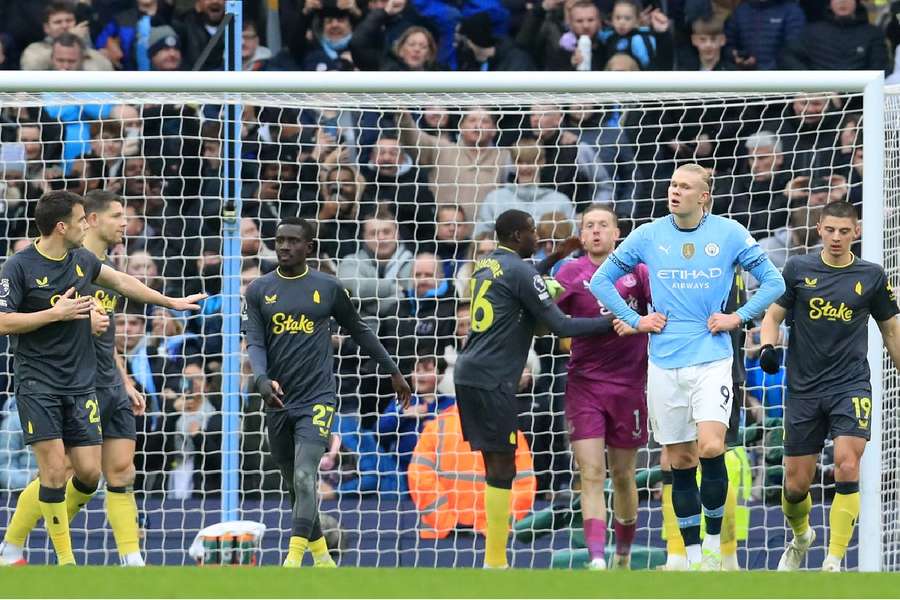 Haaland's penalty was saved by Pickford