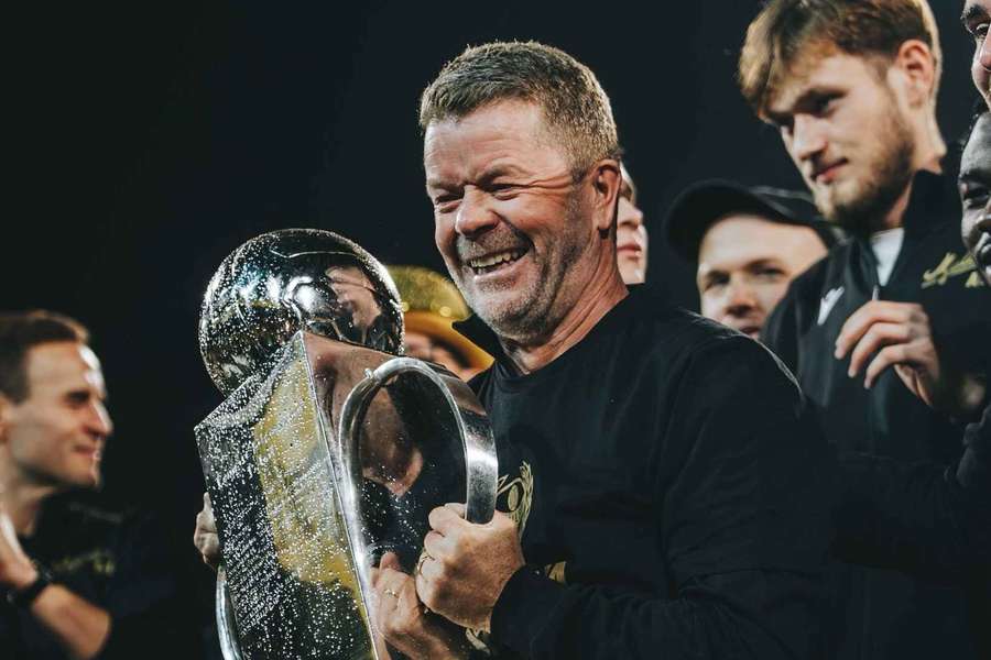 Anders Torstensson with the Allsvenskan trophy Anders Torstensson with the Allsvenskan trophy