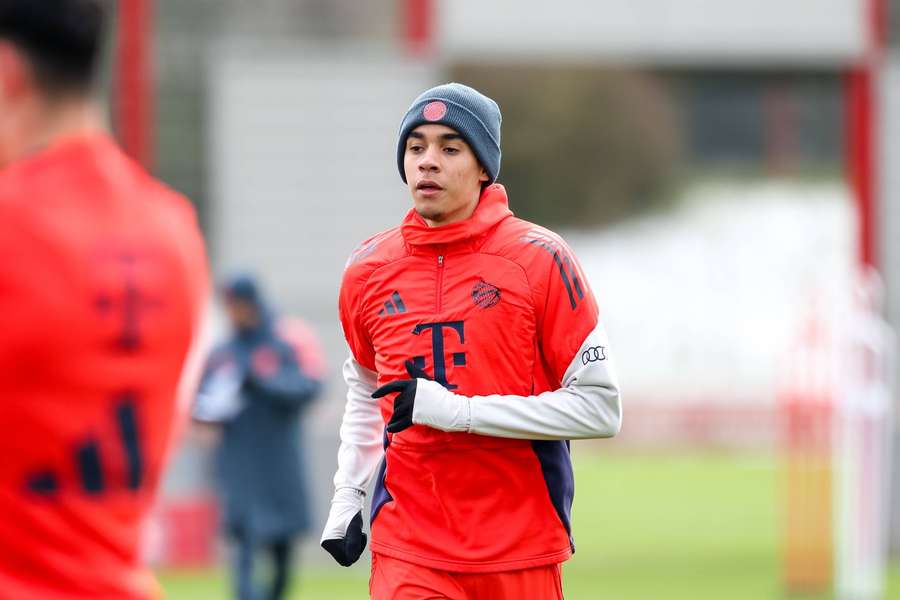 Jamal Musiala im Bayern-Training.