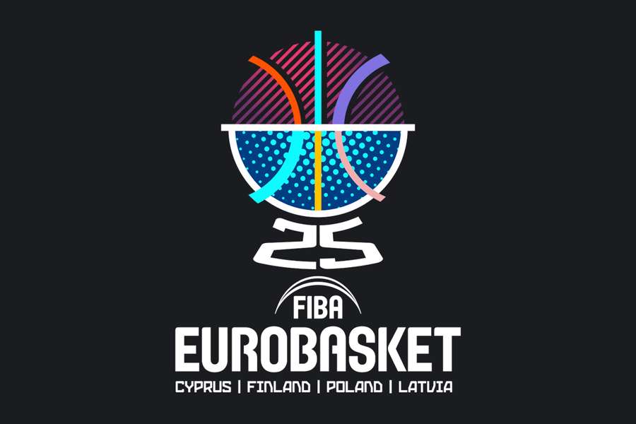 O logótipo oficial do Eurobasket-2025
