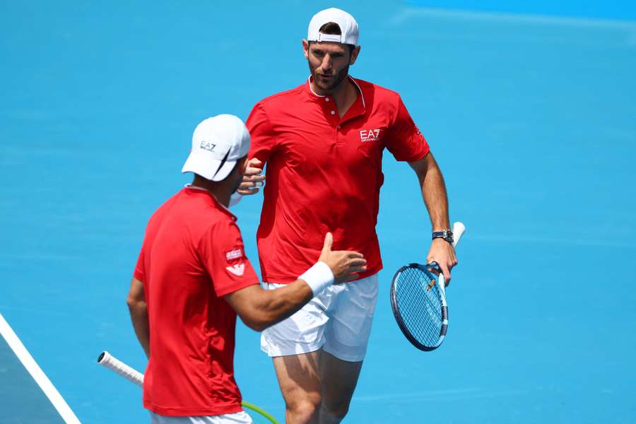 Bolelli e Vavassori dopo un punto