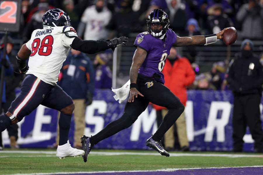 Lamar Jackson teve uma exibição de gala contra os Texans