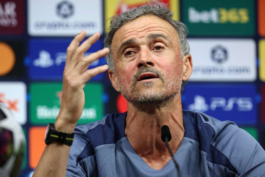 Luis Enrique ce vendredi. Luis Enrique ce vendredi.