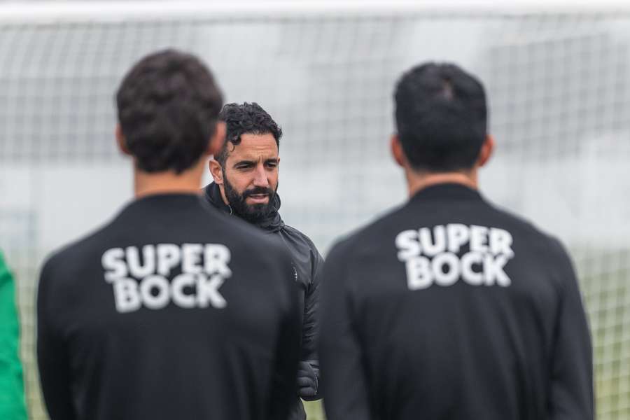Rúben Amorim no treino do Sporting