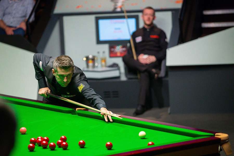 Mark Selby during the final session of the semi final