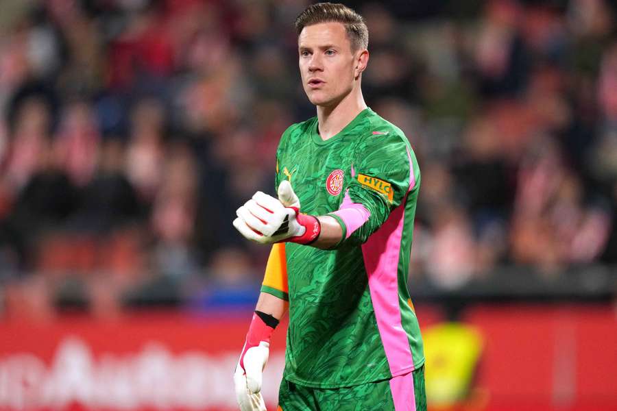 Ter Stegen, con la camiseta del Girona