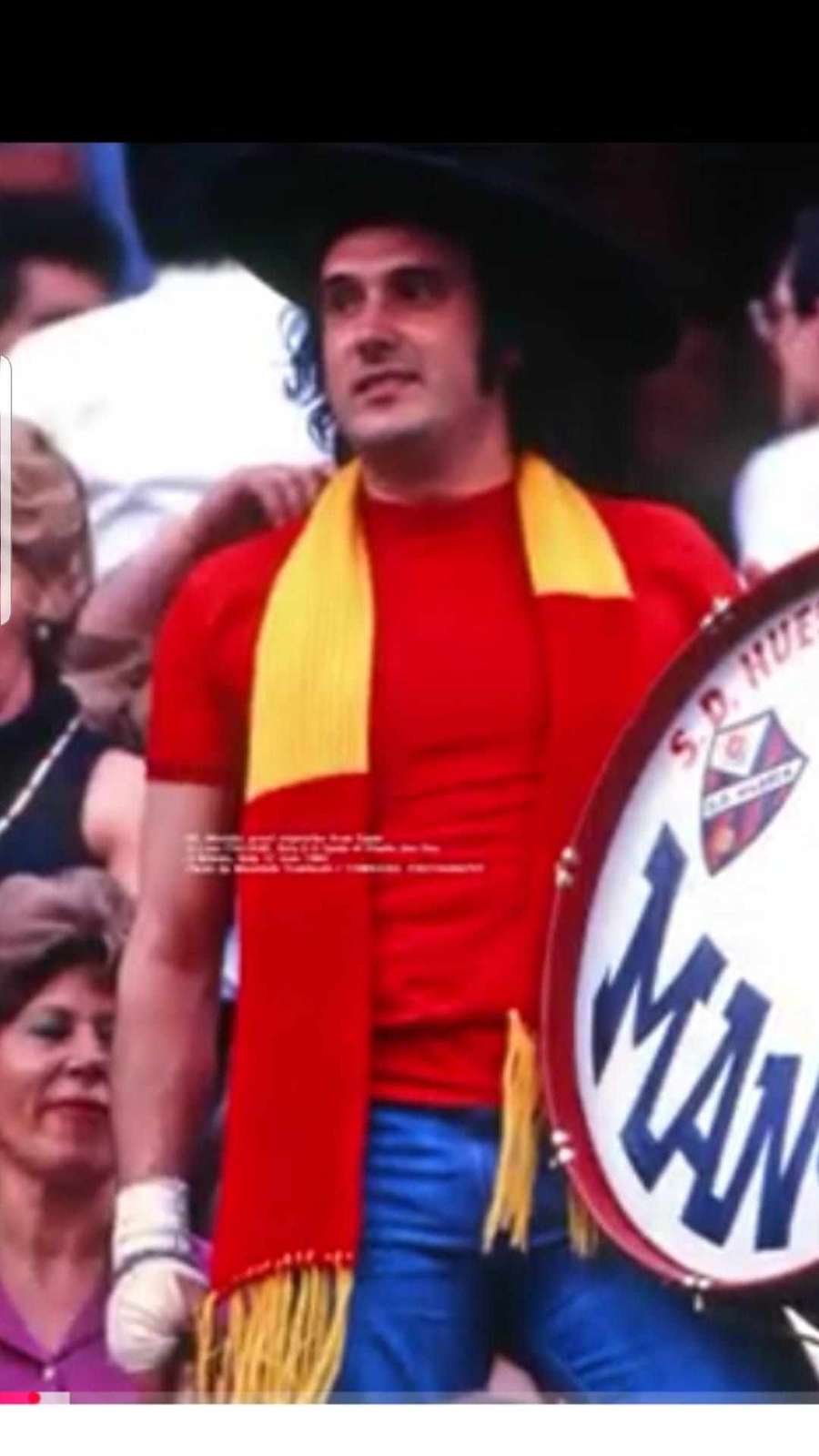 Manolo el del Bombo, en el Mundial de España 1982 Manolo el del Bombo, en el Mundial de España 1982