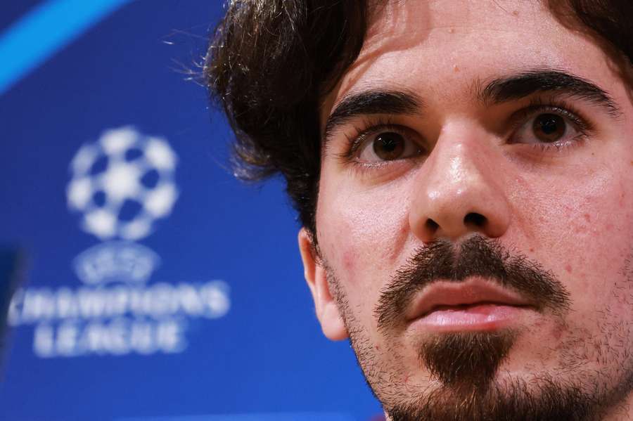 Vitinha en conférence de presse.