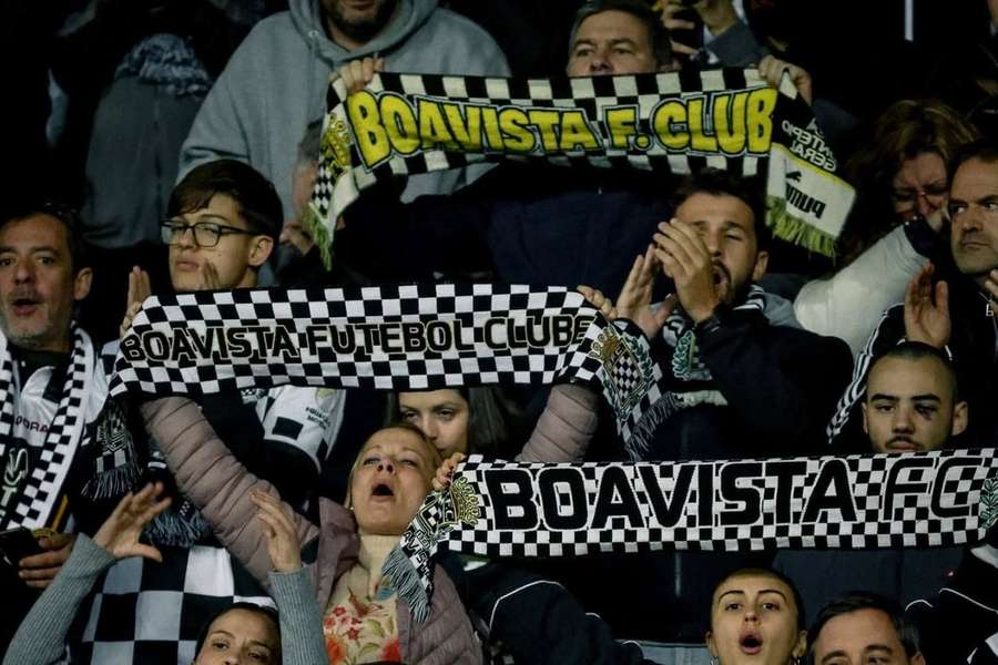 Adeptos do Boavista no apoio à equipa