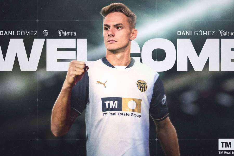 Dani Gómez llega cedido al Valencia