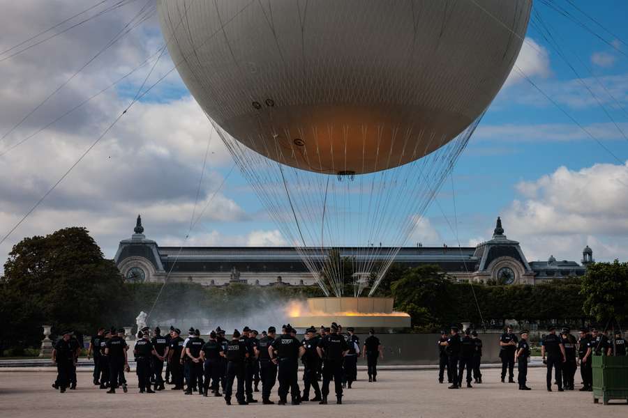 French police gather in Paris