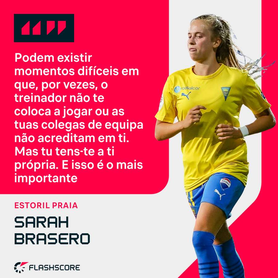 A mensagem de Sarah Brasero para as mais jovens