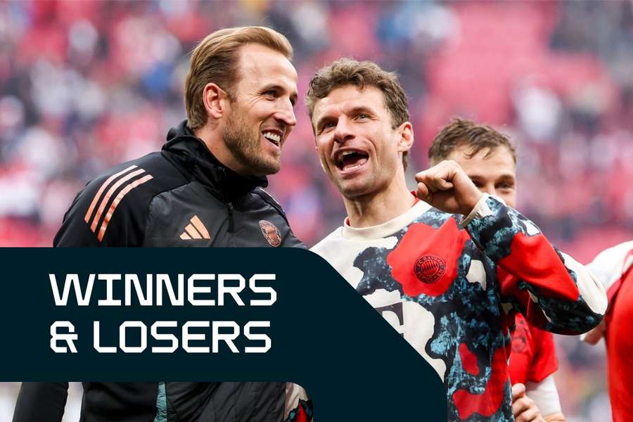Bayern Münchens Harry Kane und Thomas Müller