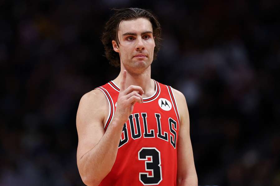 Josh Giddey gesturing during a pre-season game against Denver Nuggets at Ball Arena. Josh Giddey gesturing during a pre-season game against Denver Nuggets at Ball Arena.
