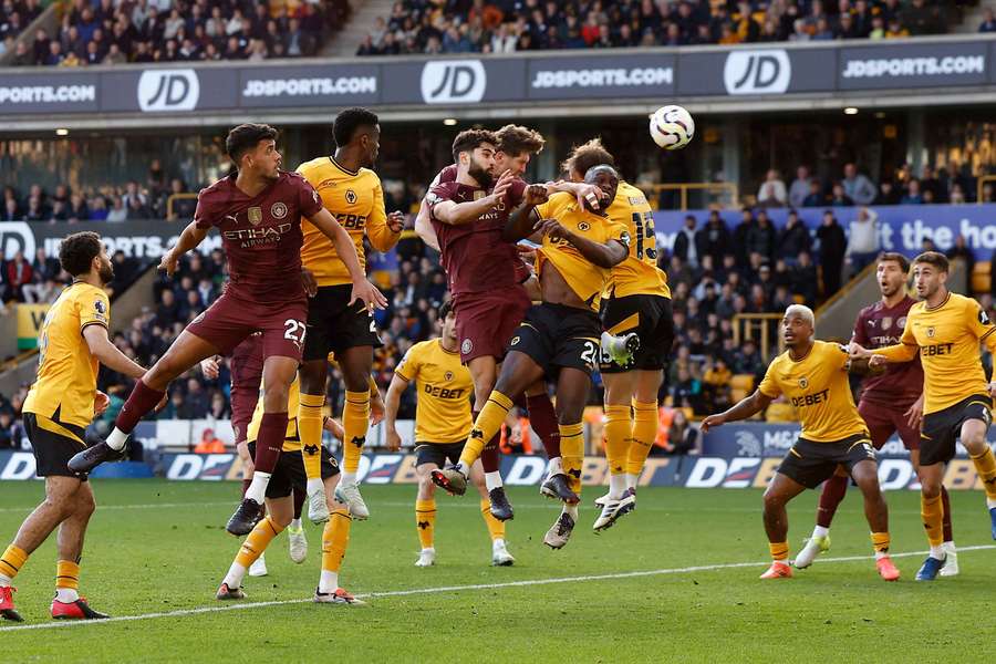 Manchester City's John Stones scoring the winner against Wolves