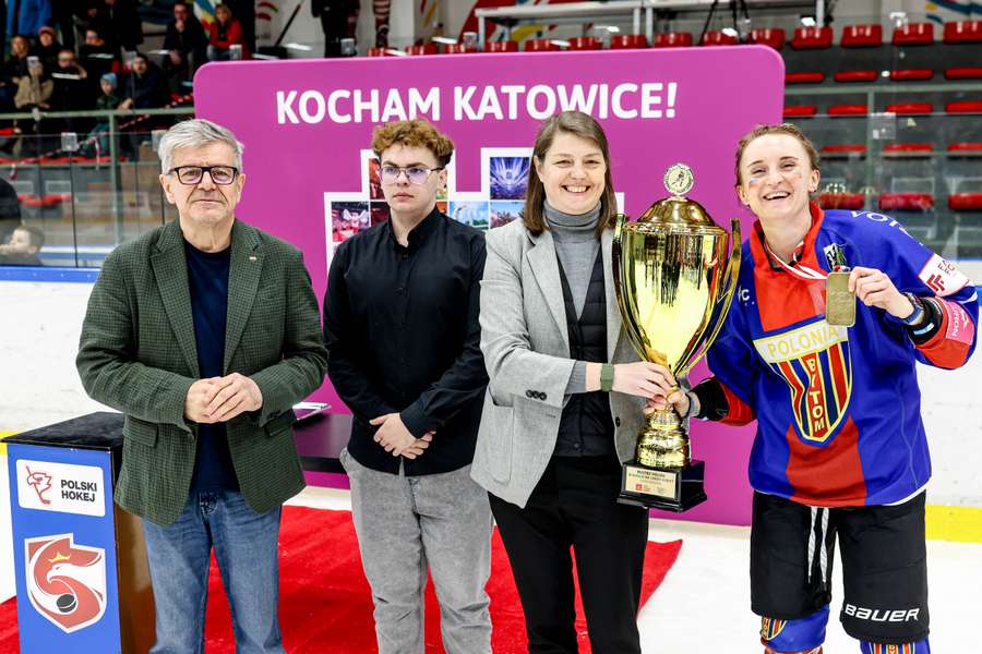 Świętowanie mistrzostwa przez Polonię Bytom