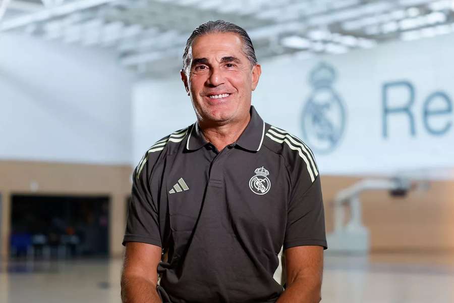 Scariolo, durante la entrevista en el canal del Real Madrid