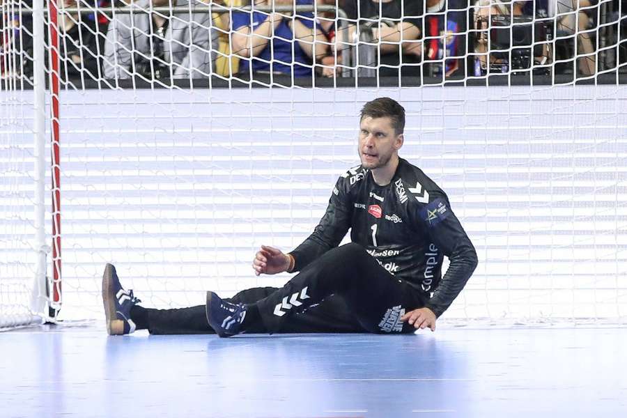 Niklas Landin kunne onsdag ikke forhindre norske Kolstad i at besejre Aalborg Håndbold i Champions League.