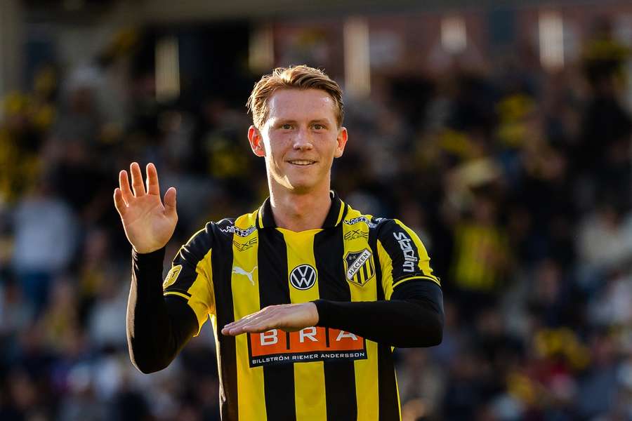Julius Lindberg celebrates his winning goal
